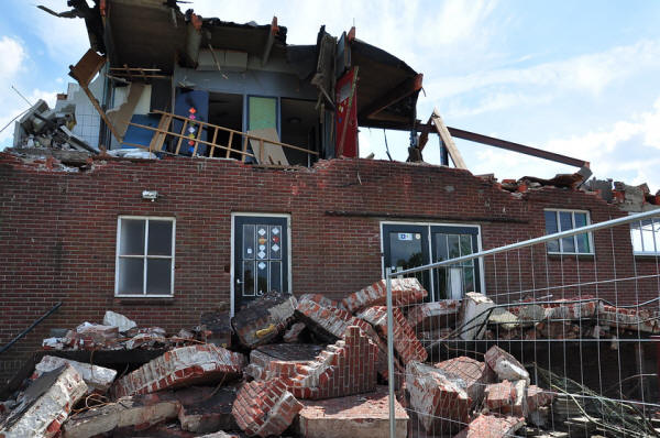 Het voormalige KPJ gebouw in Haarle