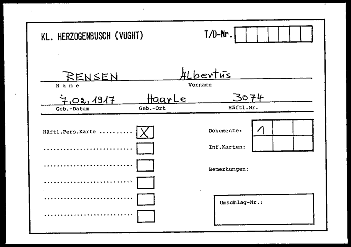 A.J. Rensen was in Vught